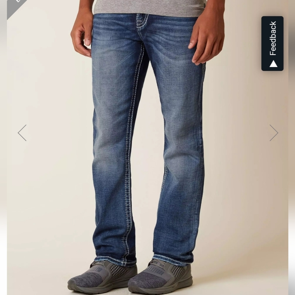 EUC Men's Rock Revival Ryker Straight Leg Jeans